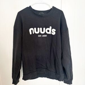 Nuuds birthday crewneck sweatshirt black